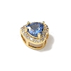 Brass Micro Pave Cubic Zirconia Beads KK-I276-46G-06-2