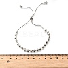 Brass Round Beads Slider Bracelets for Women BJEW-D317-13P-5