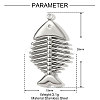 304 Stainless Steel Pendants STAS-OY001-18P-2