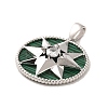 Brass Micro Pave Clear Cubic Zirconia Pendants KK-P260-30P-2