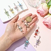 9Pcs 9 Colors Angel Acrylic & Alloy & Platic Beads Pendant Decoration HJEW-YW00083-5