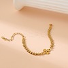 304 Stainless Steel Clover Link Bracelets LS-BJEW-V003-01G-1