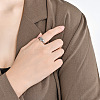 Heart 304 Stainless Steel Finger Rings for Women FS-WGDCCF4-01-2