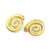 Ion Plating(IP) 304 Stainless Steel Spiral Stud Earrings EJEW-K295-18G-2