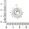 Brass Micro Pave Clear Cubic Zirconia Pendants KK-G548-01A-P-3
