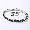 Hip-hop Brass Micro Cubic Zirconia Link Chain Bracelets for Men and Women FX8797-27-1