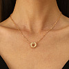 Alloy Braided Ring Pendant Necklaces for Women FS-WGB889B-02-1