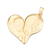 Heart Rack Plating Alloy Big Pendants FIND-N005-53G-1