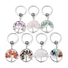 Natural/Synthetic Mixed Stone Keychain KEYC-E023-03-2