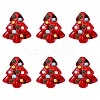6Pcs Handmade Bumpy Glass Beads Strands LAMP-FS0001-16C-1