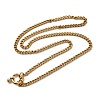 304 Stainless Steel Twisted Chain Necklaces with Spring Ring Clasps for Women NJEW-Z091-08G-4