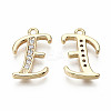 Brass Micro Pave Clear Cubic Zirconia Pendants LS-KK-S360-053E-NF-1