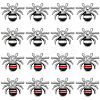 32Pcs 2 Colors Alloy Rhinestone Slide Charms FIND-SC0010-38-1