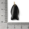 Natural Obsidian Pendants X-G-A297-01G-09-3