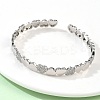 Brass Micro Pave Cubic Zirconia Bangles BJEW-C144-02P-2