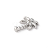 Brass Pave Clear Cubic Zirconia Pendants KK-V016-01P-2