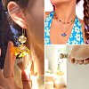 42Pcs 7 Colors Transparent Acrylic Pendants MACR-TA0001-57-8