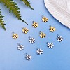 12Pcs 430 Stainless Steel Small Flower Pendants JX238A-4