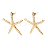 Starfish 304 Stainless Steel Stud Earrings EJEW-C169-03G-2