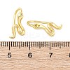 Snake Brass Micro Pave Cubic Zirconia Dangle Earrings EJEW-G425-04G-01-5