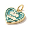 Real 18K Gold Plated Brass Enamel Pendants KK-M273-06A-G-2