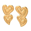 304 Stainless Steel Heart Stud Earrings EJEW-I320-24G-05-4