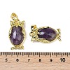 Natural Amethyst Pendant KK-F887-02G-03-3
