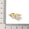 Rack Plating Brass Micro Pave Clear Cubic Zirconia Pendants KK-R158-09G-3