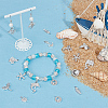 40Pcs 10 Style Alloy Crystal Rhinestone Pendants ALRI-SC0001-36-4