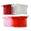 40Pcs 4 Colors Organza Bags Jewellery Storage Pouches Wedding Favour Party Mesh Drawstring Gift OP-FS0001-03C-2
