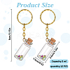 12Pcs Mini Glass Wishing Bottle Pendant Decorations with Plastic Paillette KEYC-DR00007-2