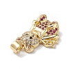 Brass Micro Pave Cubic Zirconia Pendants KK-M240-16-5