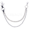 1Pc Alloy Double Layer Chain Belts for Pants AJEW-GF0011-93A-1