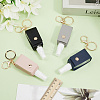 4Pcs 4 Colors Plastic Hand Sanitizer Bottle with PU Leather Cover KEYC-CL0001-04B-3