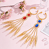 4pcs 2 Colors Acrylic Oval Full Hand Ring Bracelet BJEW-AN0001-23-7