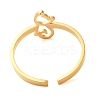 Hollow Cat 304 Stainless Steel Open Cuff Rings for Women LS-RJEW-N048-07G-3