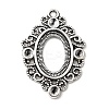 Tibetan Style Alloy Pendant Rhinestone and Cabochon Open Back Settings TIBEP-R304-021AS-LF-1