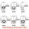 6 Sets 6 Styles Zinc Alloy Heat Transfer Sublimation Blank Pendant Decorations AJEW-GA0007-54-2