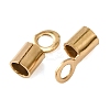 Ion Plating(IP) 304 Stainless Steel Fold Over Crimp Cord Ends STAS-P434-05B-G-2