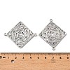 Brass Micro Pave Colorful Cubic Zirconia Hollow Connector Charms KK-K351-58A-P-3