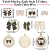 48Pcs 8 Styles Alloy Enamel Pendants ENAM-SC0005-66-2
