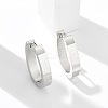 304 Stainless Steel Oval Hoop Earrings for Women EJEW-C096-66P-1