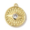 Rack Plating Brass Micro Pave Cubic Zirconia Pendants KK-A229-17G-1