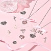 DIY Heart & Bowknot & Cross Alloy Pendant Decoration Making Kits DIY-FS0007-28-10