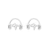 Fashionable 304 Stainless Steel Earbuds for Women's Daily Wear OO6241-2-1