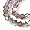 AB Color Plated Transparent Glass Beads Strands GLAA-G127-01-01J-4
