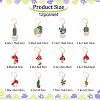 12Pcs 12 Style Cactus & Leaf & Mushroom Alloy Enamel Locking Stitch Markers HJEW-PH01501-3