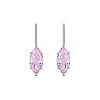 TINYSAND Rhodium Plated 925 Sterling Silver Earring TS-E402-P-1