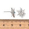 Star Brass Micro Pave Cubic Zirconia Ear Studs EJEW-D304-36P-3