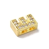 Brass Micro Pave Cubic Zirconia Beads KK-H487-25G-05-2